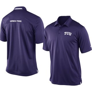 NIKE Mens TCU Horned Frogs Dri FIT Coaches Polo   Size Small, New Orchid