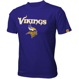 NFL Team Apparel Youth Minnesota Vikings Team Standard Dri Tek Short Sleeve T 