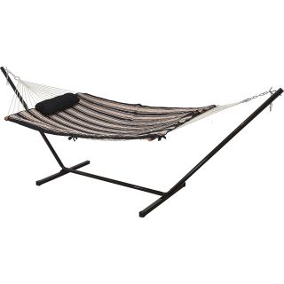 ALPINE DESIGN Hammock with Pillow and Stand, Black Paisley