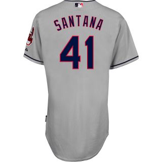 Majestic Athletic Cleveland Indians Carlos Santana Authentic Road Cool Base
