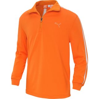 PUMA Boys Quarter Zip Golf Pullover   Size Medium, Orange