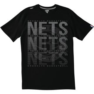 UNK Mens Brooklyn Nets Pinpoint Short Sleeve T Shirt   Size Xl, Black