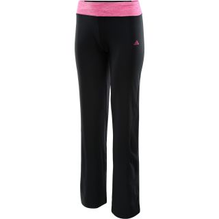 adidas Womens Twist Slim Melange Pants   Size XS/Extra Small, Black/pink