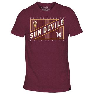HURLEY Mens Arizona State Sun Devils Premium Crew T Shirt   Size Large, Maroon