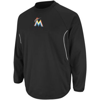 Majestic Mens Miami Marlins Thermabase Tech Fleece   Size Large, Miami