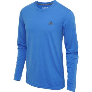 adidas Mens Clima Ultimate Long Sleeve T Shirt   Size Medium, Blast Blue
