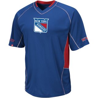 MAJESTIC ATHLETIC Mens New York Rangers The Sweep Check Short Sleeve T Shirt  