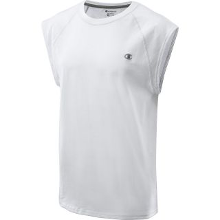 CHAMPION Mens Jersey Cap Sleeve T Shirt   Size Xl, White