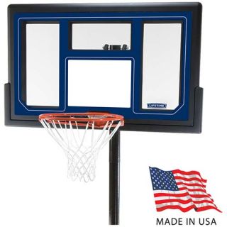 Lifetime 1529 Shatter Guard Fusion 50 Inch Courtside Portable Basketball System