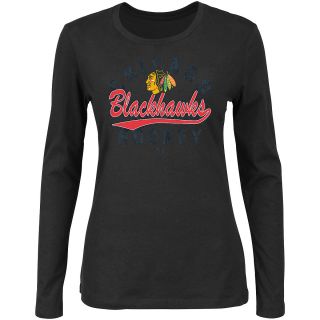 MAJESTIC ATHLETIC Womens Chicago Blackhawks Behind The Glass Long Sleeve T 