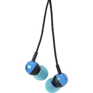 IHOME Colortunes Noise Isolating Earphones with Volume Control, Blue