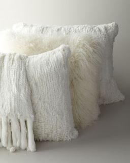 Rabbit Fur Knit Pillow, 26Sq.