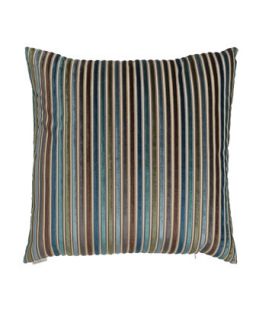 Avery Teal Stripe Pillow, 24Sq.