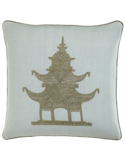 Beaded Linen Pagoda Pillow