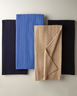 Cashmere Cable Knit Blanket