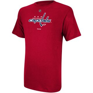 REEBOK Mens Washington Capitals Primary Logo Short Sleeve T Shirt   Size