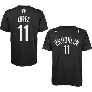 adidas Mens Brooklyn Nets Brook Lopez Replica Name And Number Short Sleeve T 