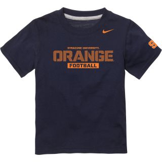 NIKE Youth Syracuse Orange Team Issue Short Sleeve T Shirt   Size Small, Navy