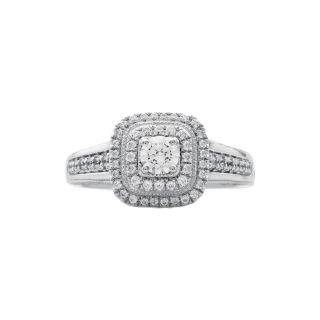 Modern Bride Signature 3/4 CT. T.W. White & Blue Diamond Engagement Ring,