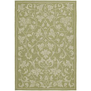 Fiesta Avocado Indoor/ Outdoor Scroll Rug (90 X 120)