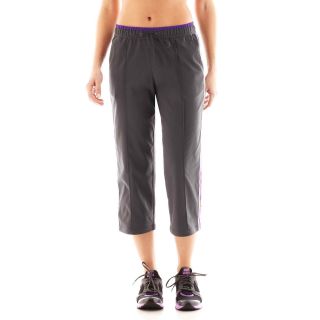 Made For Life Relaxed Fit Pintuck Capris, Purple/White, Womens