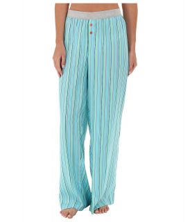 Steve Madden Logo Satin Pant Womens Pajama (Blue)