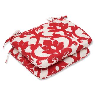Pillow Perfect Outdoor Bosco Cherry Rounded Corners Seat Cushion (set Of 2)