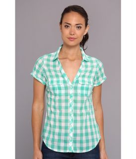 Columbia Sun Drifter S/S Shirt Womens Short Sleeve Button Up (Green)