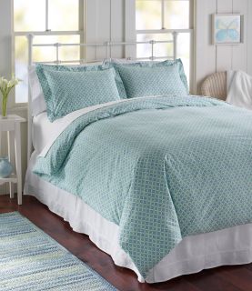 Sunwashed Percale Comforter Cover, Mosaic Print