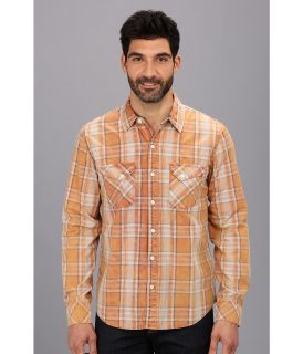 Silver Jeans Co. L/S Plaid Shirt Mens Long Sleeve Button Up (Orange)