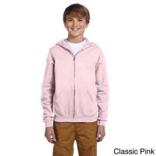 Jerzees Youth 50/50 Nublend Fleece Full Zip Jacket Pink Size L (14 16)