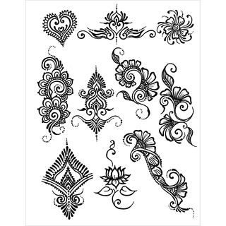 Earth Jagua Stencil Transfer Pack akyio Henna Designs