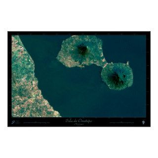 Isla de Ometepe, Nicaragua satellite poster