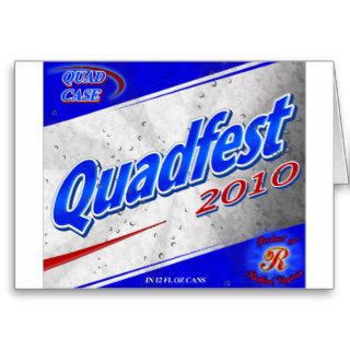 Quadfest 2010 "Beer Box" Design Greeting Cards
