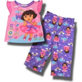 Dora's "Magical Kingdom" 2 piece pajama set for toddler girls   4T Clothing