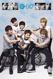 X 603 Exo M (Band) South Korea Boy Band  Kris, Xiumin, Lu Han, Lay, Chen, Tao   Collections, decorative Poster Print Vintage New Size 35 X 24 Inch.#4  