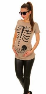 Glamour Empire Maternity Pregnancy Skeleton Print Cotton T shirt Top 547