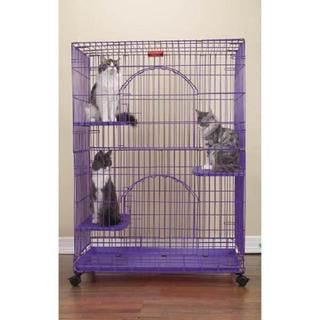 Proselect Purple Foldable Cat Cage ProSelect Cages & Accessories