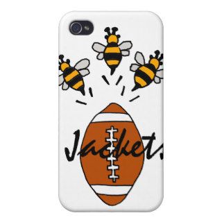 BX  Yellow Jackets Flying Football Cartoon Case For iPhone 4