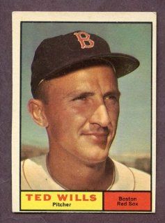 1961 Topps #548 Ted Wills Red Sox VG EX 206847 Kit Young Cards at 's Sports Collectibles Store