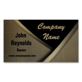 Cool Curves Gold Metal Look  Business Cards