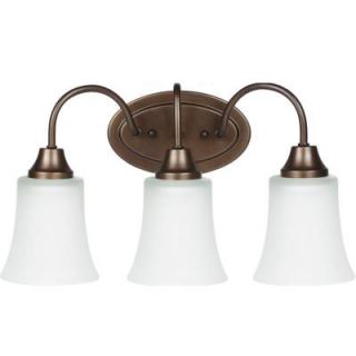 Sea Gull Lighting Holman 3 Light Bell Metal Bronze Vanity Fixture 49808BLE 827