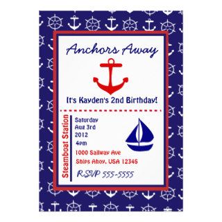 Anchors Away Custom Invitation