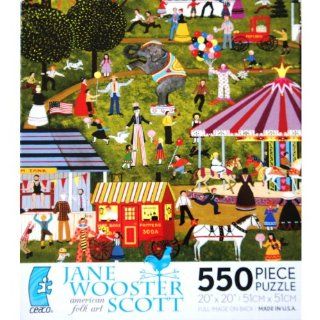 Jane Wooster Scott american folk art Carnival Time at Willow Bend 550 Piece Puzzle Toys & Games