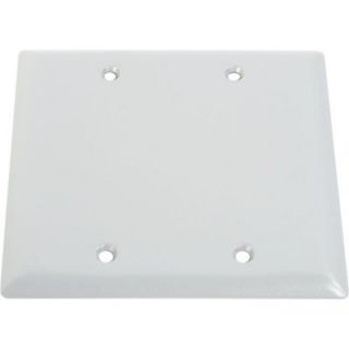 Greenfield 2 Gang Weatherproof Electrical Box Blank Cover   White CB2WS