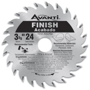 Avanti 3 3/8 in. x 24 Tooth Finish Circular Saw Blade A0324X