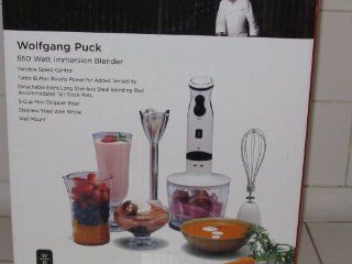 Wolfgang Puck 550 W Immersion Blender/Chopper   White Electric Hand Blenders Kitchen & Dining