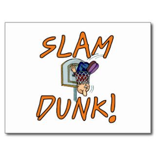 Slam Dunk Basketball Tshirts and Gifts Postcards