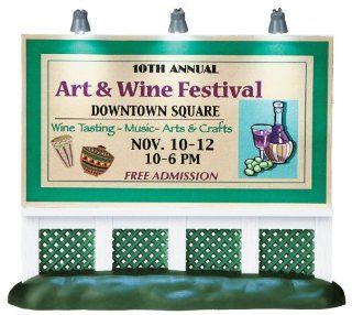 Lemax Harvest Crossing Village Lighted Art and Wine Festival Billboard #94026   Collectible Building Accessories