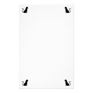 Cat Silhouette Stationery Design